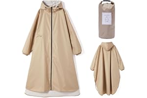 Ynport Crefreak Abrigos de lluvia Impermeables Largos Para Mujer Poncho de lluvia Ligero Empaquetable al aire Libre Ropa de lluvia con Capucha Rompevientos con Mangas y Bolsillo