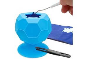 UGBO Herramientas Vinilo Recolector de Chatarra de Deshierbe para Desmalezar de Vinilo con Pinzas Silicona Herramientas de Escultura de Modelado con Ventosa para Silueta Esculpir Camafeos (Azul)