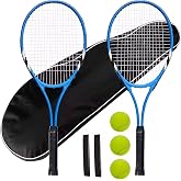 Muba 7li SET 27 İn&ccedil; Yetişkin Tenis Raketi Seti 2 Raket 2 &Ccedil;anta 3 Top L2 Grip 68 cm &Ccedil;ok Renkli Tek Ebat