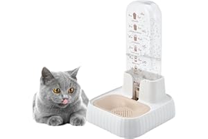 PW TOOLS Distributore di Acqua per Animali Domestici, Dispenser Acqua per Cani Gatti, Dispenser d'Acqua per Animali Domestici da 500 ml, Facile da Pulire, con Livello 'Acqua, per casa, Gattini,