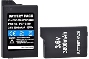Fayerkar Adatto per Sony PSP2000 3000 Host PSP-S110 3600 mAh 3,6 V con capacità sufficiente