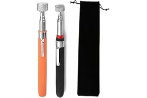 PMELCXD 2 Piezas de Varillas telescópicas magnéticas, Herramienta de Recogida, Varilla magnética, imán telescópico, colector magnético telescópico Duradero con Clip de Bolsillo