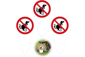 KSOIQPU 3 Pezzi Cartelli di Avvertimento per Cani in Composito di Alluminio Cartelli di Divieto di Escrementi di Cani e Spazzatura per Giardini Prati Cortili Parchi e Altre Aree Pubbliche