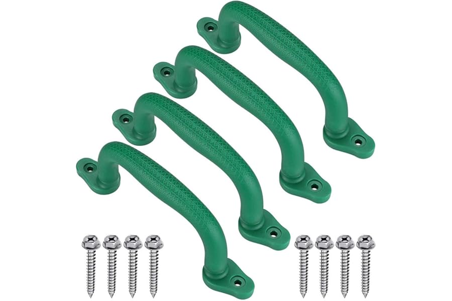 BeneLabel Climbing Handles, 18cm Playhouse Hand Grips Soild Climbing Frame Grab for Swing Set/Playset/Playhouse/Play Park/Indoor Outdoor Monkey Bars/Treehouse/Bunk Bed Accessories