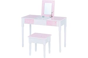 FANTASY FIELDS Teamson Kids 'Kate' Toilette con Contenitore E Conservazione Rosa/Bianco TD-13295A