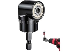 QZKJQDD Wkrętarka kątowa, 105°, nasadka do wiertarki kątowej, nasadka kątowa do wkrętarki akumulatorowej, z magnetycznym uchwytem do bitów 1/4", adapter do wiercenia w wąskim pomieszczeniu