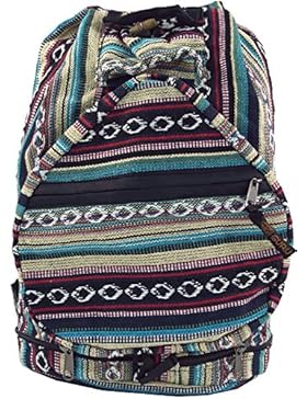 Guru-Shop Hippie Rucksack, Gewebter Nepalrucksack, Herren/Damen, Mehrfarbig, Baumwolle, Size:One Size, 35x23x23...