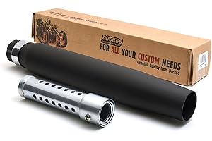 DOCK66 MOTORCYCLE PARTS Silencieux Custom Stright Noir Mat & Rocket Inc. Sound Factory dB-Eater