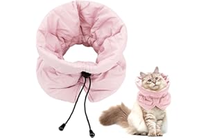 BUKYCAT Collar de Recuperación para Gatos, Collar Protector para Gatos, Collar Isabelino Protector, Suave Ajustable Collar Isabelino para Gatos, para Gatos Gatitos Evita Que se Laman (Rosa, S)