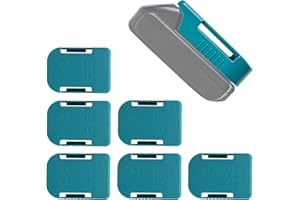 SRJQXH Supports de Porte-Batterie, 6 Pièces Porte Outils Mural en ABS Robuste, Adaptateur Batteries Léger, Support Mural pour Batterie Bleu, pour Makita, pour Bosch Batteries Lithium-ION 14,4-18 V