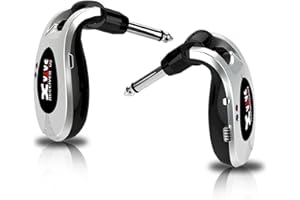 Xvive U2 – bezprzewodowy system do gitary, basów i innych instrumentów, do ponownego ładowania, 2,4 GHz, odbiornik cyfrowy, srebrny/czarny