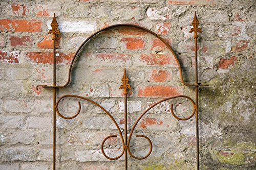 Beetzaun Metall Steckzaun Rost B: 70cm H: 130cm verlängerbar Metallzaun Zaun - 2