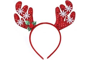 JUSTUSNX JUSTUNX Christmas Headband Elk Antler Hair Band Accessori per feste di Natale per donne e ragazze (B)