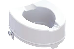 Identités, Réhausse WC Modèle Ibiza, Forme anatomique confortable, Fixation rapide et sans outil, Entretien et désinfection facile, Améliore la sécurité aux WC, Hauteur 15 cm, Sans couvercle