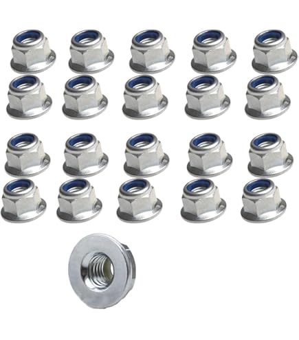 FLANGED NYLOC NUTS FLANGE NYLON INSERT LOCKING NUT ZINC PLATED M5 M6 M8 - View #6