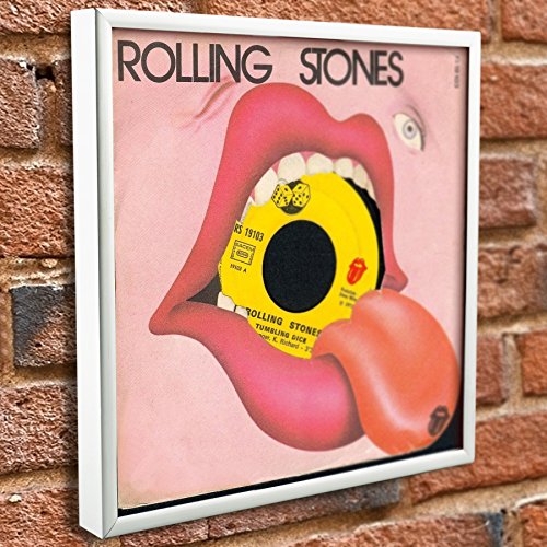 Vinyl Aluminium Record Square Frame 18 Centimeter 7 Inch Wall Art Display-Silver