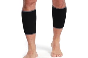 Neotech Care - Bandaż podpierający łydki - elastyczny, oddychający materiał - średnia kompresja (Czarny, 2 jednostki, L)