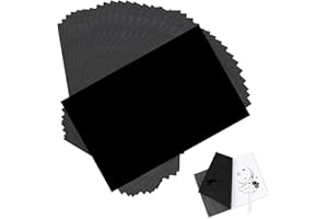 UKOFEW 100 Blatt Kohlepapier, Transferpapier, Schwarzes Kohlepapier Transferpapier, Pauspapier A4, für Holz, Papier, Leinwand (21 x 29,7CM)