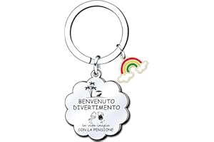 Lumengqi Portachiavi Regalo Pensione Donna,Regalo Pensione Uomo,Regali Per Pensione,Regalo Pensione Donna,Idea Regalo Pensionamento Uomo Donna,Regali Divertentilo Pensionamento Uomo,Regali Divertenti