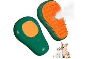 Tinioey Steamy Cat Brush - 3 in1 Cat Steamy Brush | Steamy Dog Brush for Shedding, Bath, Grooming & Massage | Cat Steam Brush for Cats | Steam Pet Brush | Cat Accessories & Cat Stuff