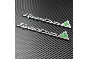 HENGYUESHANG Décoration en Métal 3D, Emblème Latéral De Voiture Et Autocollant D'insigne De Coffre, pour Alfa Romeo Mito 147156159166 Giulietta Giulia Spider GT