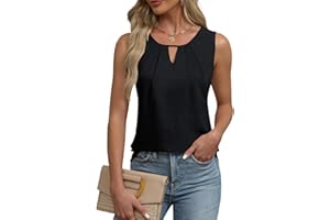 EMOTTOS Donne Canotta Senza Maniche, Slim Fit Sexy Rosa Stampato Gilet, Manica Increspata V-Neck Tops, Doppio Cinturino Crop Top per Le Donne o Ragazze (4 Stile)