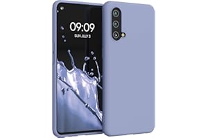 kwmobile Carcasa para OnePlus Nord CE 5G Funda - Ultrafina de TPU y Silicona con Bordes elevados anticaídas - Lila Opaco