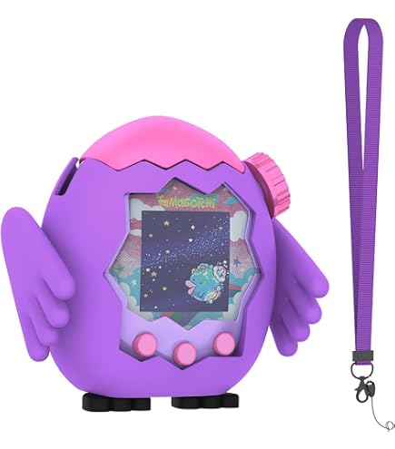 Coque De Protection Tamagotchi Connection – Housse PC Complète Anti-Rayures, Transparente, Rose Ou Bleu (6.6 X 5.3 X 2.3 Cm)