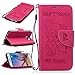 Produktbild Nancen Samsung Galaxy S6 / G9200 (5,1 Zoll) Hülle, [Bär - Don't Touch My Phone] Serie Weich Leder Handyhülle Tasche Wallet Flip Case Book Cover Etui, Niedlich Bär Muster Design Ledertasche Lederhülle Schutzhülle mit Standfunktion Brieftasche und Kartenfächer