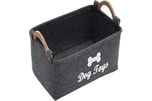 ＡＷＨＡＯ AWHAO Pet Toy Organiser Box, Puppy Things Basket, Rectangular, Versatile, Foldable, Cat Toy Boxes, Dog Supplies, Lagerpl, Black