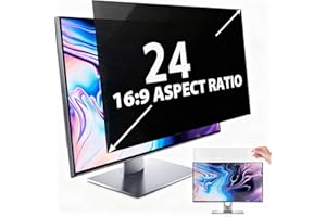 salipt Filtre de confidentialité pour écran large 16:9, filtre de confidentialité, anti-espion, anti-reflet, anti-éblouissement, anti-lumière bleue (l x H : 531 mm x 298 mm)