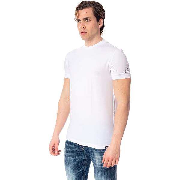 DSQUARED2 T-shirt A Manica Corta Bianca Per Donna E Bambina Con Stampa Logo Lettering Dq2478d004g Dq100