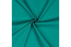 VmG-Store Tela de algodón liso, 100 % algodón, Oeko-Tex, se vende por metros, a partir de 50 cm, más de 70 colores a elegir (21 verde azulado, 50 x 148 cm)