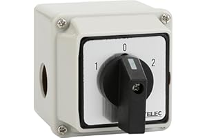 JOYELEC 3-Position Universal-Nockenschalter(An-Aus-An)，Universal-Nockenschaltermit Hauptschalter-Außenbox,Ui660V Ie20A Universal Umschalter,8 Klemmen Wechselschalter