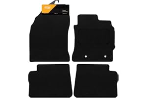 FSW - Tailored Mats - Fits TOYOTA Auris 2013-2018 - Black Carpet - Anti Slip Mat - Non Slip Car Floor Mat, Fitted With Clips & Granulated Backing - 4 Pc Floor Mat Only