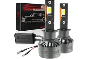H1 LED Bombillas para Faros Delanteros, KaiDengZhe 2022 Nueva H1 LED Bombilla Mejorada Canbus Sin Errores 130W 28000lm 6000K CSP 600% Más Brillante Kit de Conversión de Faros LED-2 PCS