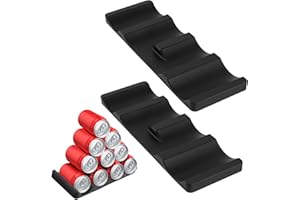 RISVOWO 2 pcs Soporte para Botellas para Frigorífico, Universal Botellero Frigorifico, Organizador de Botellas para Cocina, Frigorífico, Encimera, Despensa, Negro