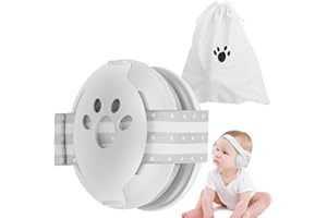 BOBASH Gehörschutz Baby Ohrenschützer Kinder 1-36 Monate mit Verstellbares Kopfband Kopfhörer Baby Lärmschutz Geräuschreduzierung für Schlaf Reisen Konzerte Lauter Umgebung