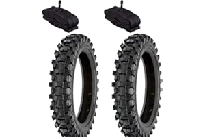 FUSARO MOTO EMA10MCG 2 GOMME COPERTONI PNEUMATICI + 2 CAMERE MOTO MINI CROSS 2.50-10 TASSELLATI MINIMOTO MINICROSS