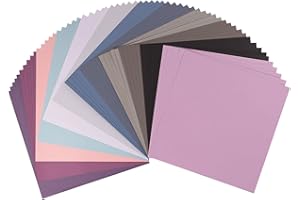 Florence Tonkarton Winter - Bastelkarton 30,5 x 30,5 cm - Bastelpapier 12 x 5x mit 12 Farben - Scrapbook Papier für Karten Basteln, Stanzen und Papierbasteleien - Bastelset Glatt