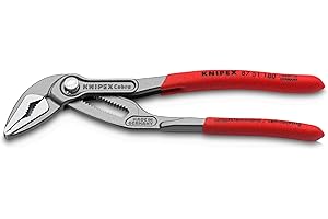 KNIPEX Cobra ES Water Pump Pliers Extra-Slim with Non-Slip Plastic Coating 180 mm, 87 51 180
