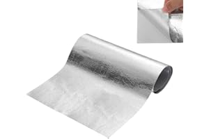 LUPATDY Aislante Termico Adhesivo, 60x280cm Protector Térmico Aluminizado Adhesivo Barrera Termica Manta Térmica Aluminizada de Calor Cocina, Aislamiento Térmico Aluminio Reflectante para Manguera Coche Moto