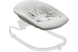 hauck Slipcover for Baby Rockers and Newborn Attachments, Alpha Bouncer Premium, Alpha Bouncer Deluxe, Alpha Bouncer 2-in-1, Breathable Muslin Cotton, 85 cm x 74 cm x 0.25 cm (Beige Dots)