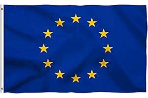 Drapeau de GUSTO de la Europe 90 x 150 cm avec 2 œillets en métal résistant aux intempéries 1 piece (Europe 1)