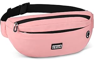 UYLIA Riñonera Grande con 4 Bolsillos con Cremallera para Hombres y Mujeres, riñonera Resistente al Agua para Deportes, Correr, Senderismo, Viajar, Entrenar, pasear al Perro, Deportes al Aire Libre