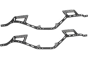 AMK Rails de châssis LCG en fibre de carbone, rails de cadre Gen2 RC pour RC Rock Crawler 1/10, 72 g, légers et épais pour 1/10 RC Rock Crawler Axial SCX10 I II (uniquement les rails Gen2)