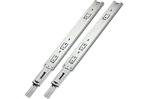 INDAUX 500MM - Apertura Premi e Apri PUSH - Coppia Guide a Sfere Scorrevoli Estrazione Totale H45 per Cassetto - Binari Sincronizzati ad uscita totale