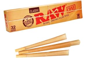 Råa koner med king size-storlek – 32 koner per paket