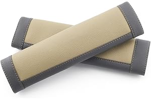 COFIT Copri Cintura di Sicurezza Auto Imbottitura Protezione Pelle Confortevoli Copricintura Auto, Set 2, Beige