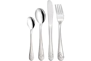 GRÄWE Graewe Germany - Juego de 4 cubiertos para niños (acero inoxidable)